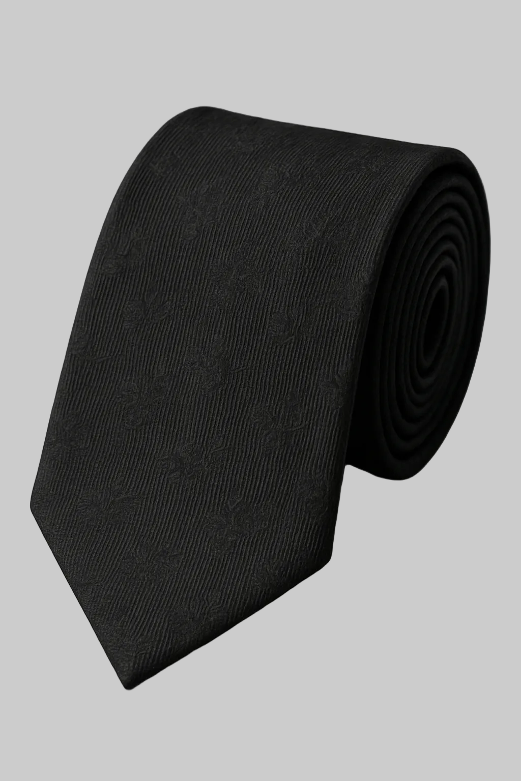 Black Tie with Flowers