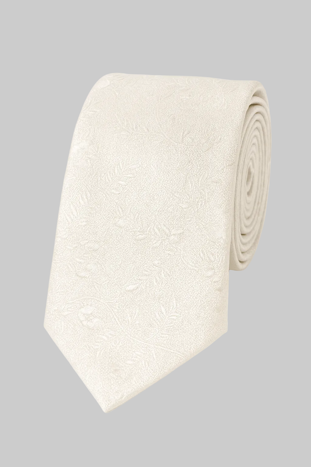 White with Flowers Tie