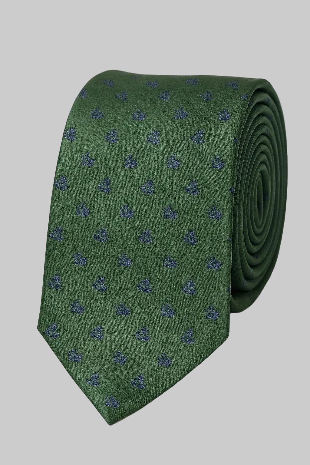 Green with Blue Flowers Tie