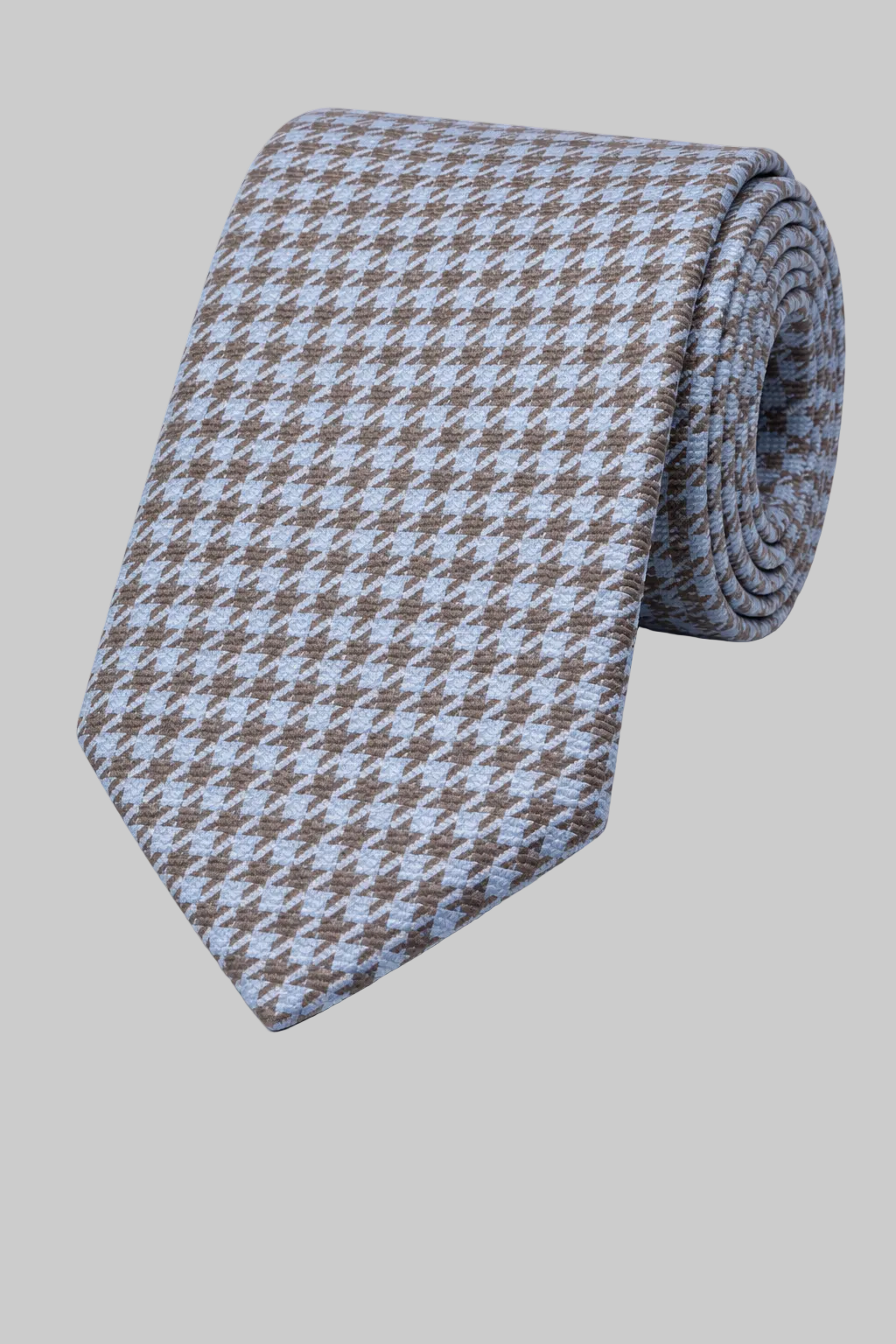 Brown and Blue Houndstooth