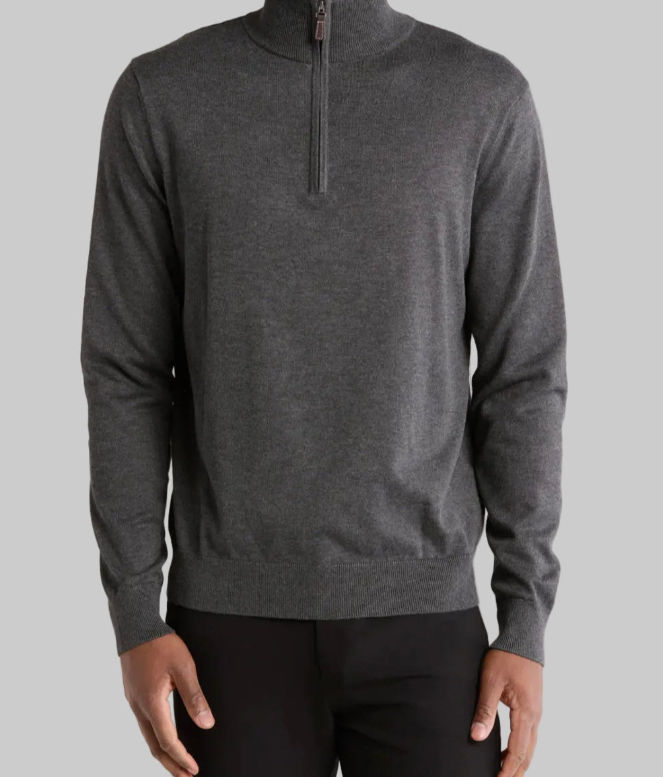 Grey Half Zip Sweater