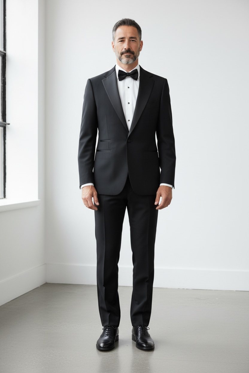Black Tuxedo Notch Lapel CLASSIC FIT