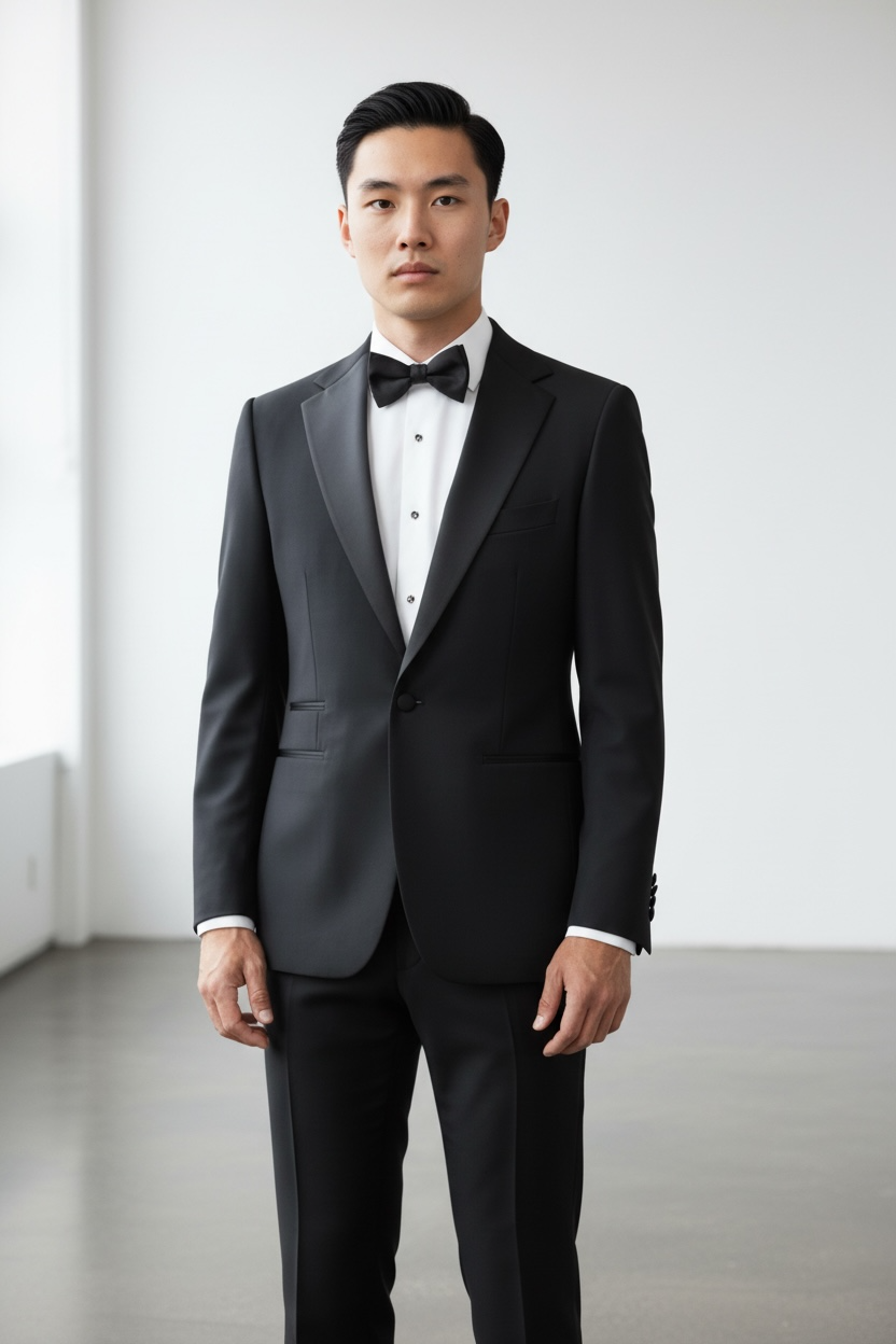 Black Tuxedo Notch Lapel SLIM FIT