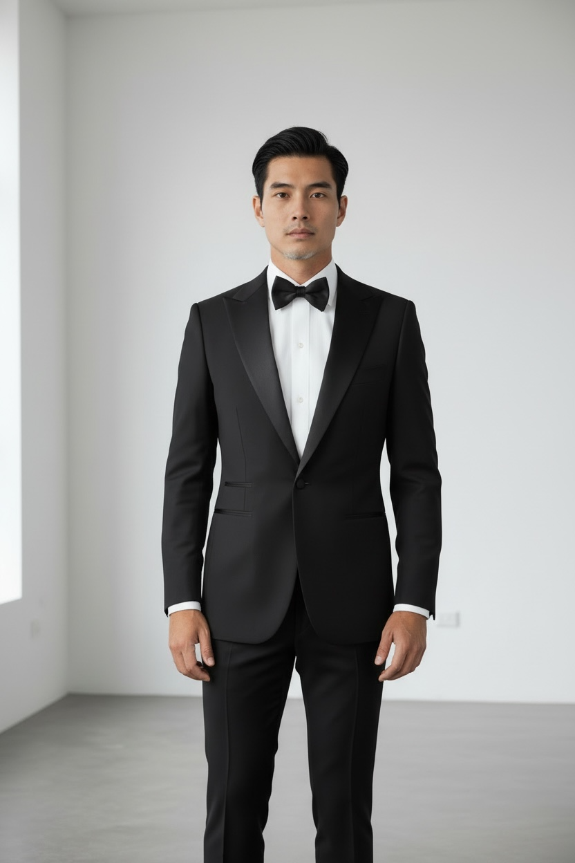 Black Tuxedo Peak Lapel SLIM FIT