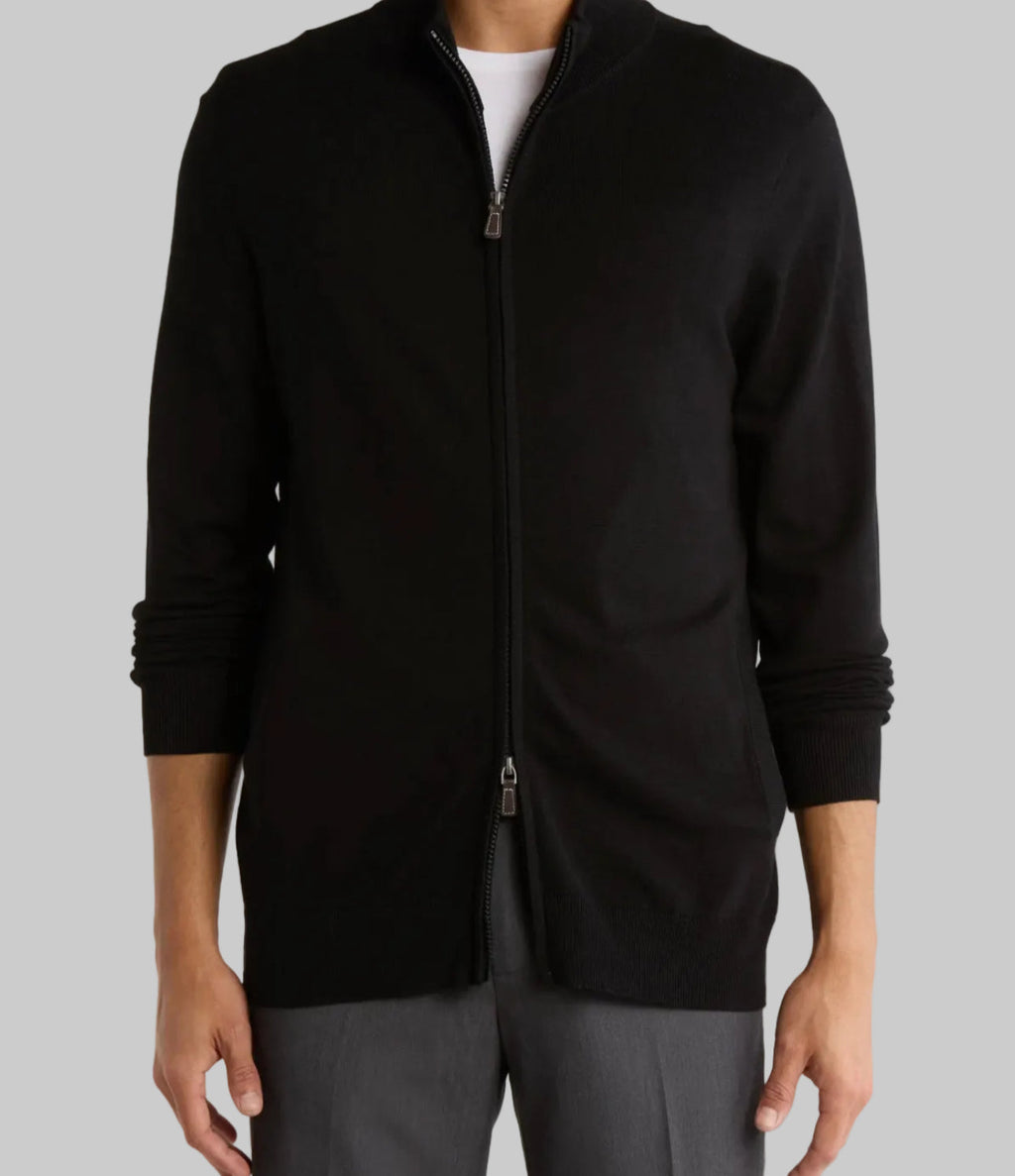 Black Full Zip Sweater