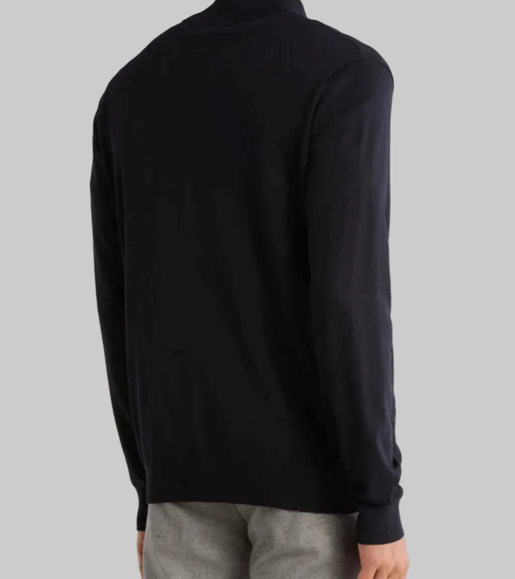 Navy Full Zip Sweater