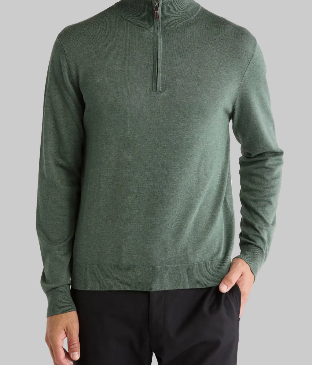 Green Half Zip Sweater