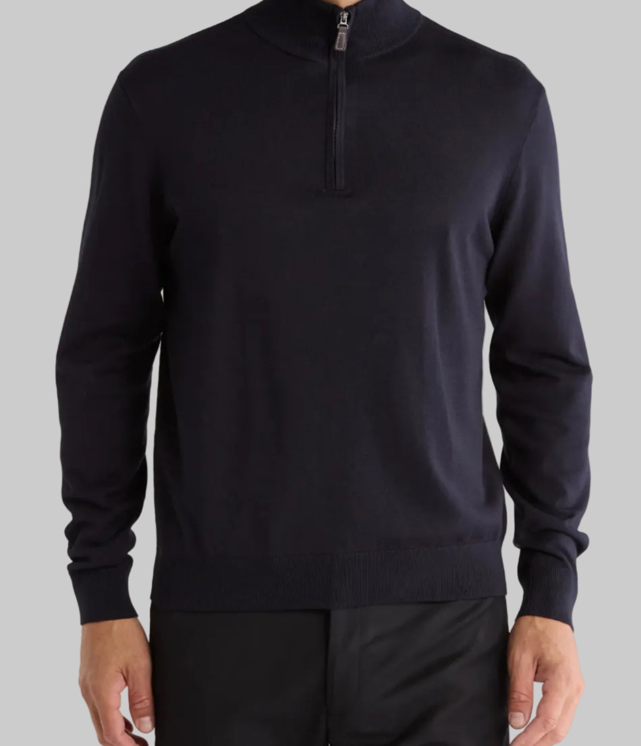 Navy Half Zip Sweater